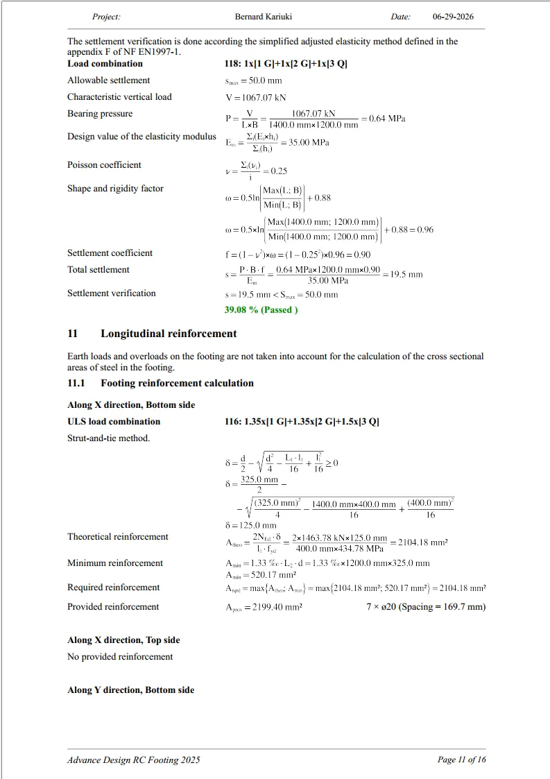 Beam design calculations (BS 8110)